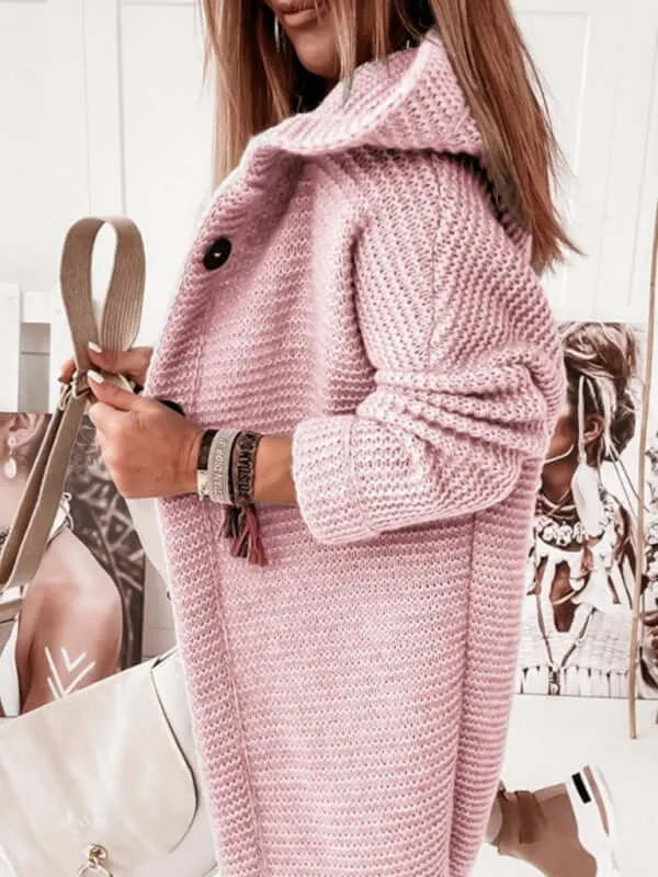 Effortless Warmth: Women’s Hooded Knit Cardigan