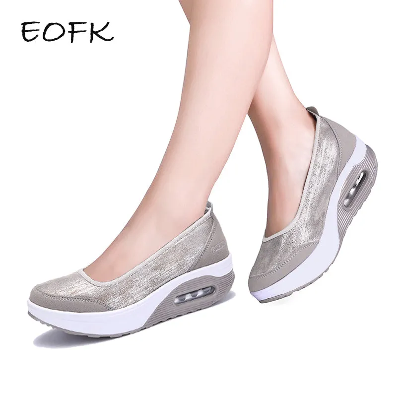 EOFK Women Flat Platform Shoes Woman Loafers Fashion