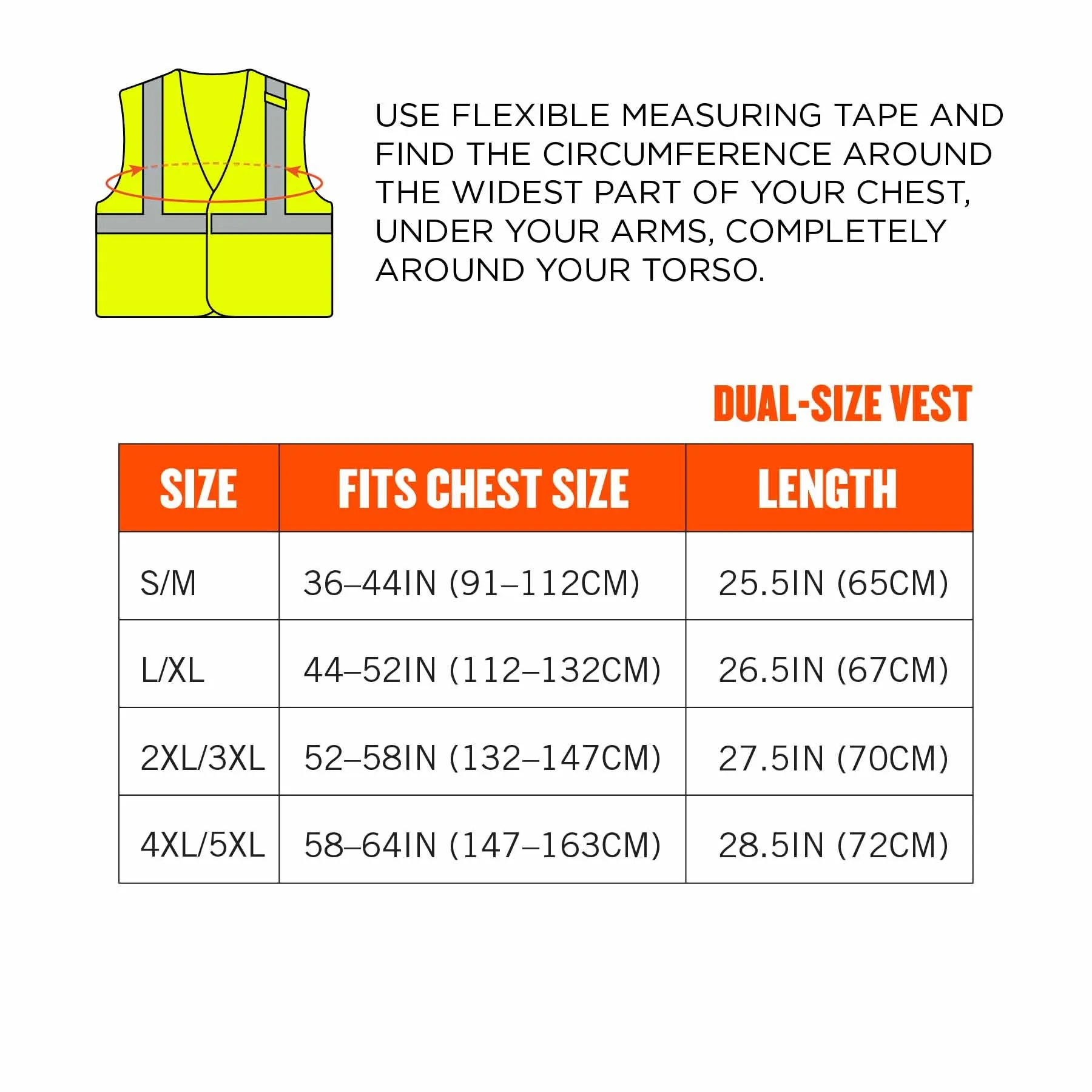 Ergodyne 21869 8263FRHL 4XL/5XL Lime Class 2 FR Safety Vest - H L - Economy