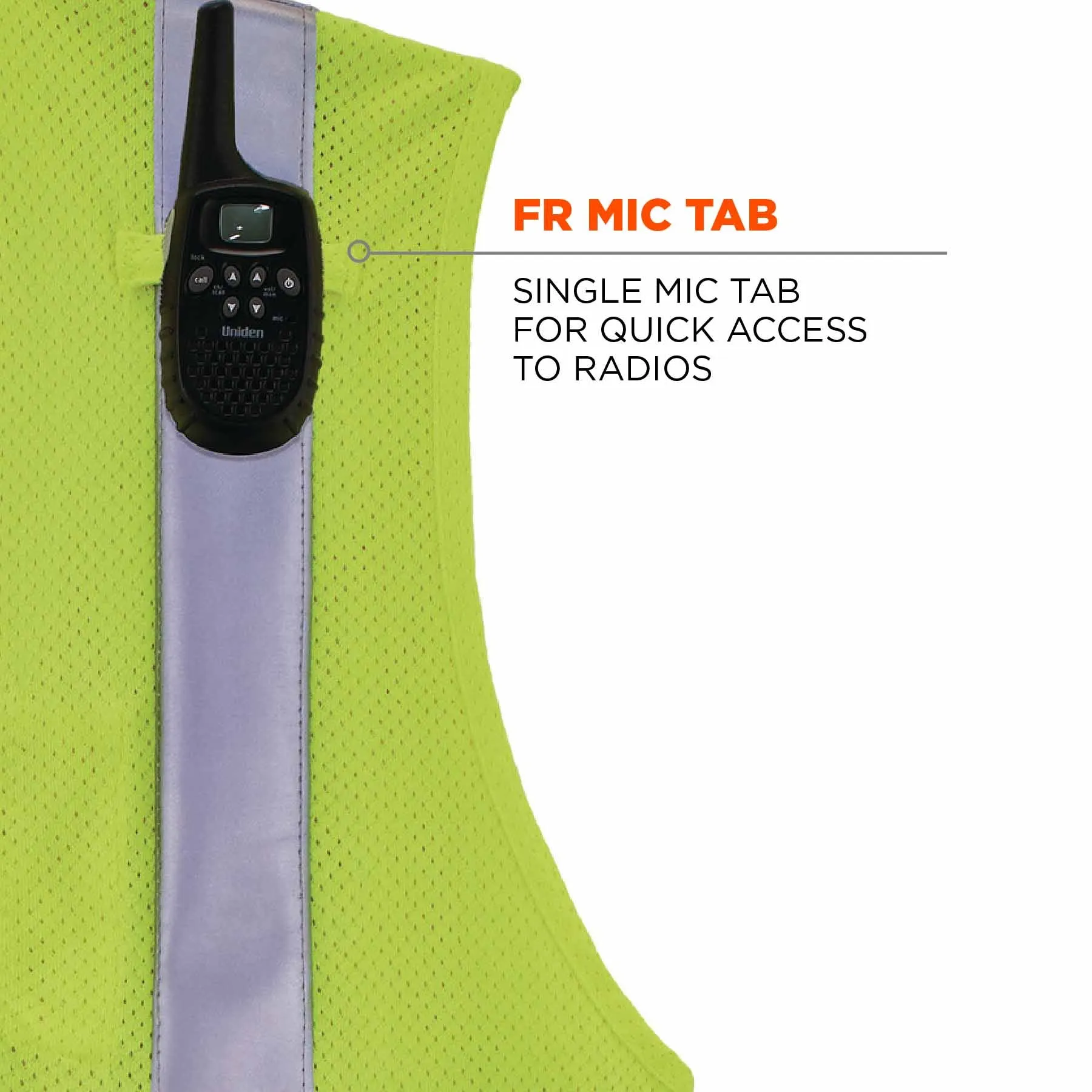 Ergodyne 21869 8263FRHL 4XL/5XL Lime Class 2 FR Safety Vest - H L - Economy