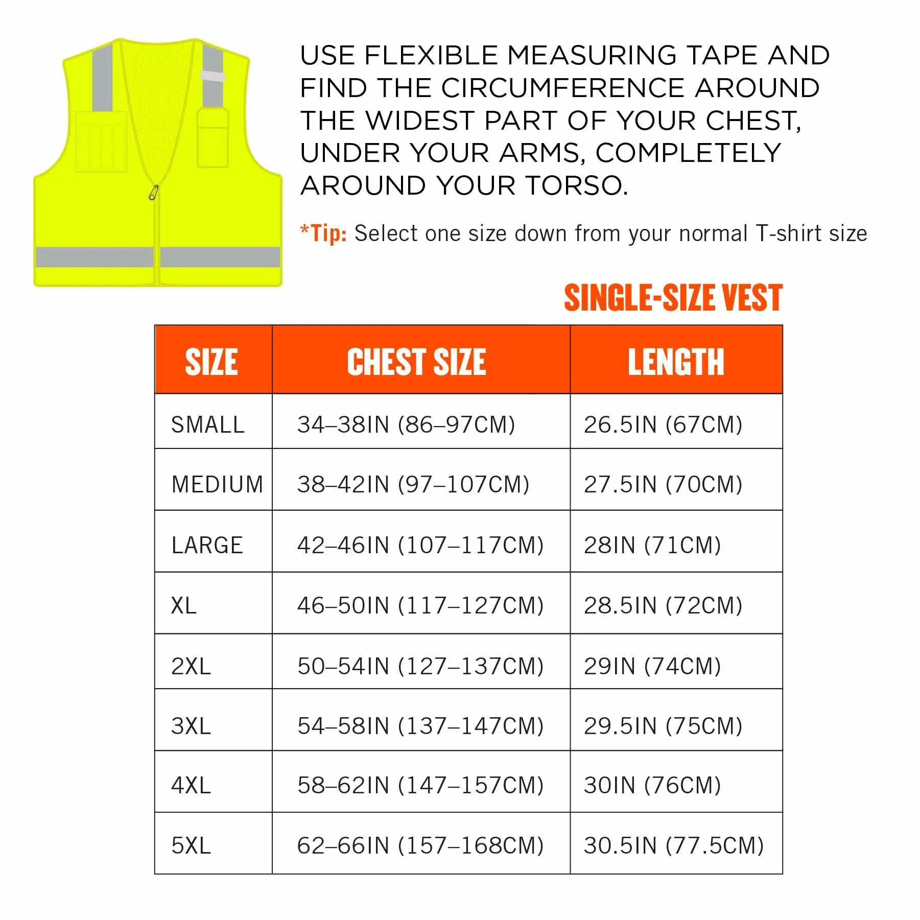 Ergodyne 24508 8249Z-S 4XL Lime Class 2 Economy Surveyors Vest - Single Size