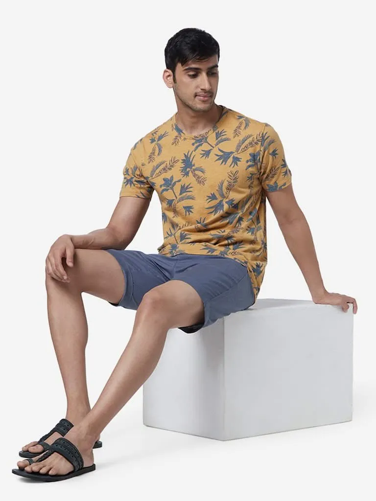 ETA Ochre Floral Slim Fit T-Shirt