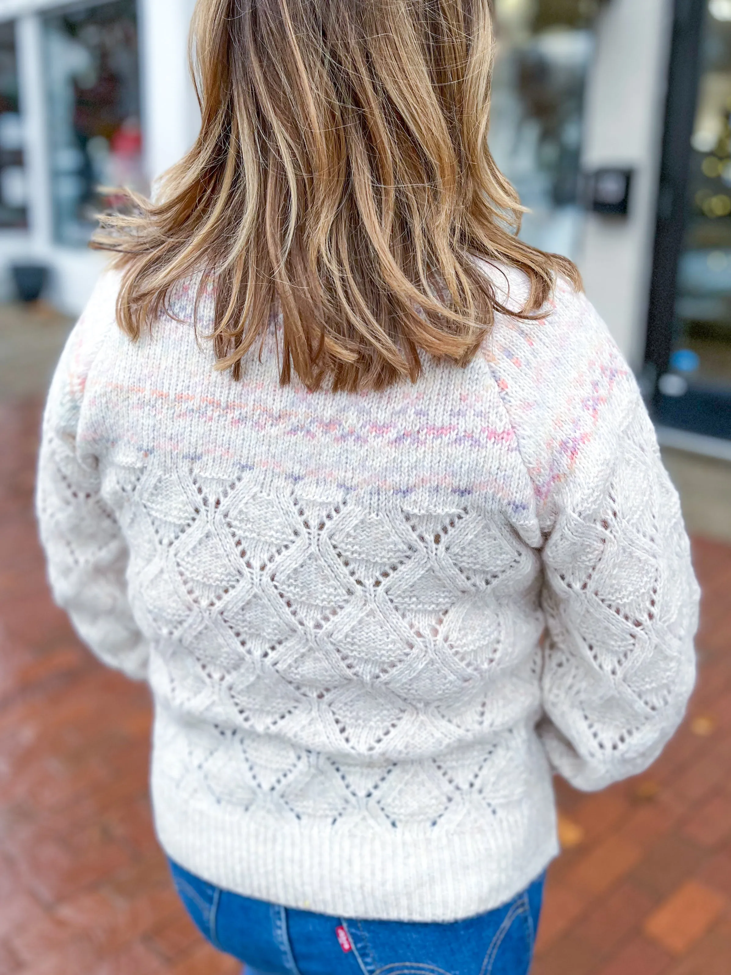 Fair Isle Pointelle Mix Sweater