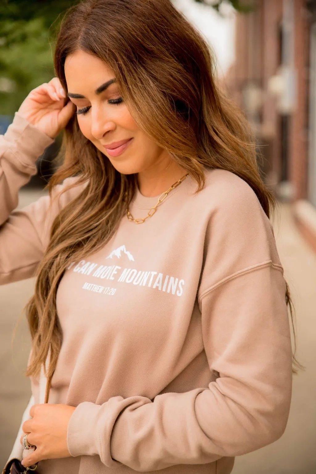 Faith Can Move Mountains Graphic Crewneck