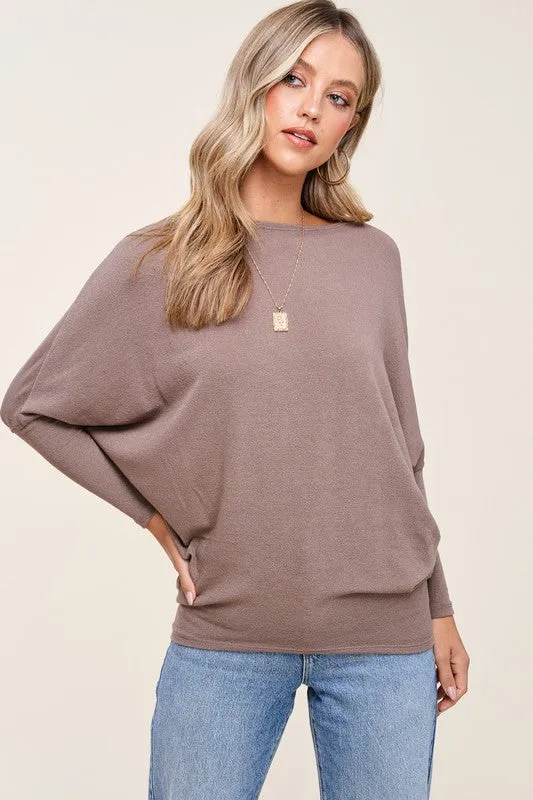 FINAL SALE - Crepe Basic Dolman Tops - 4 Colors!