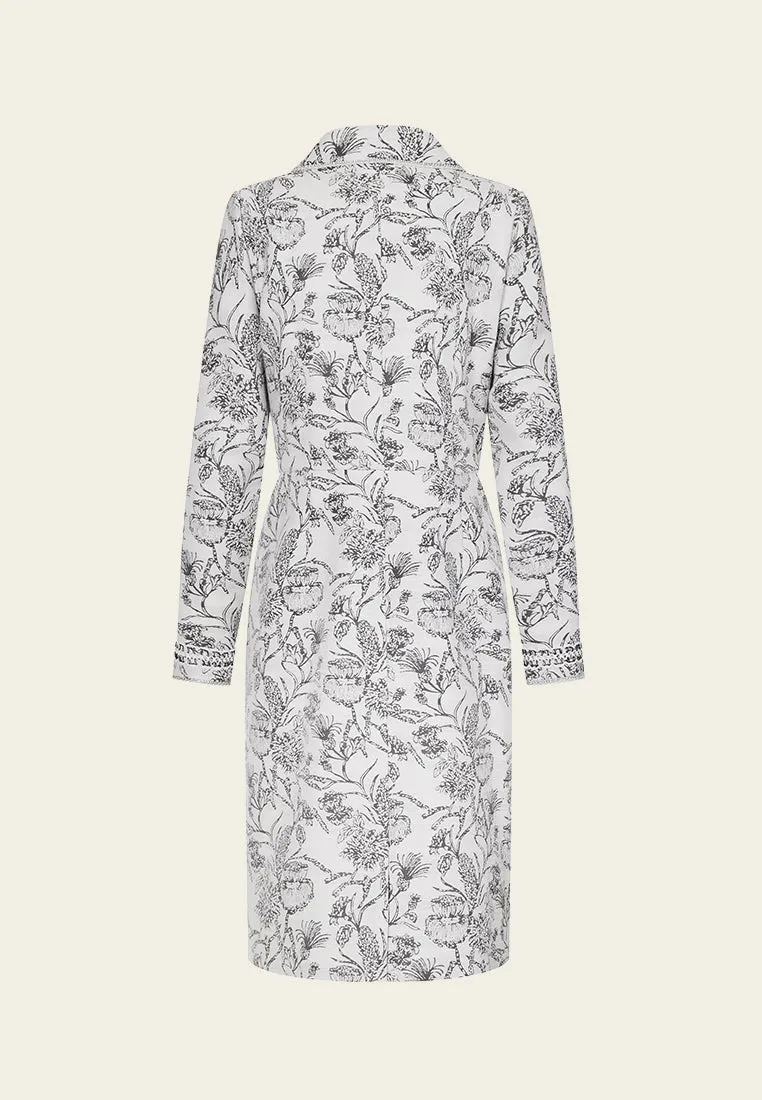 Floral Jacquard Coat