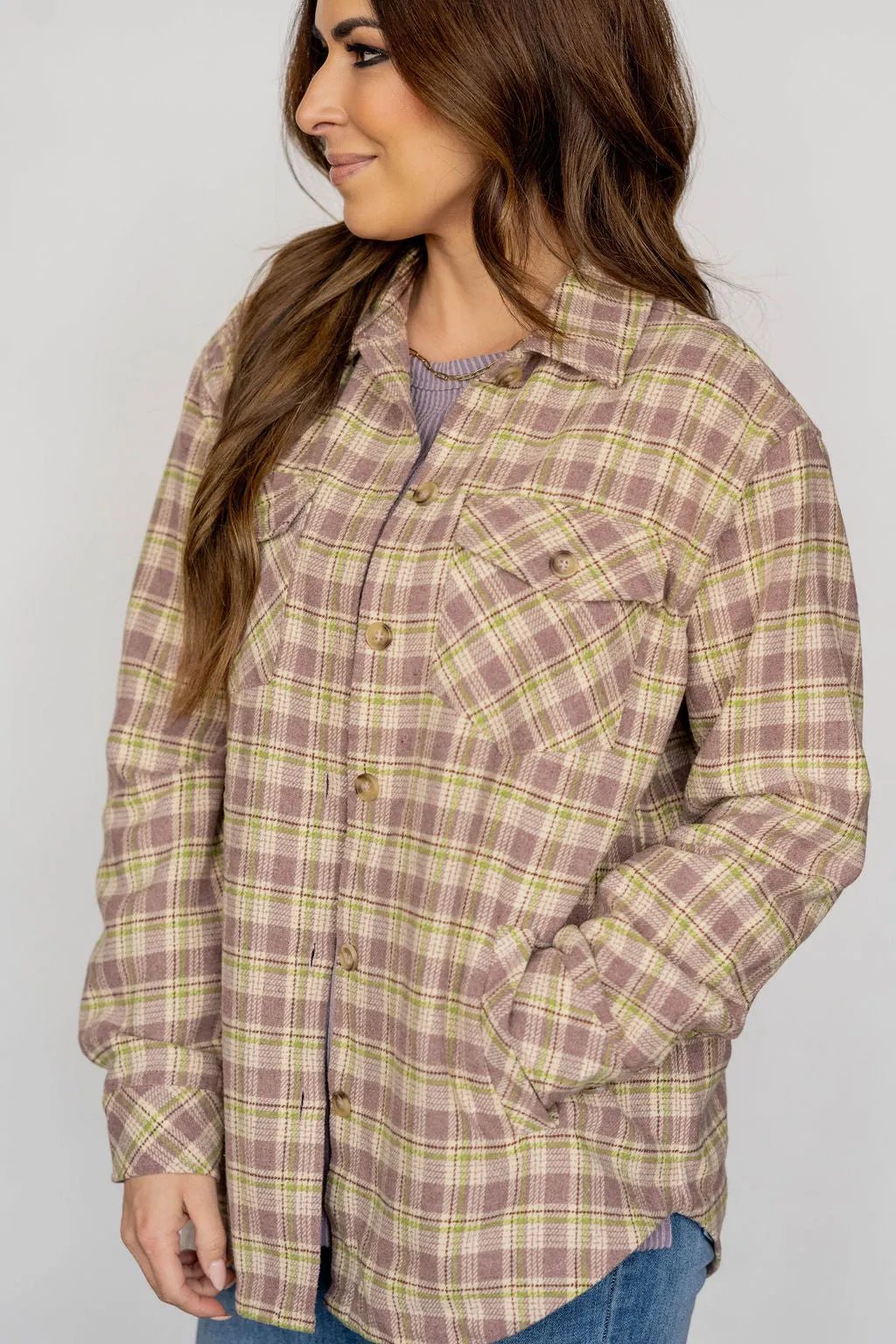 Fountain Of Youth Plaid Shacket