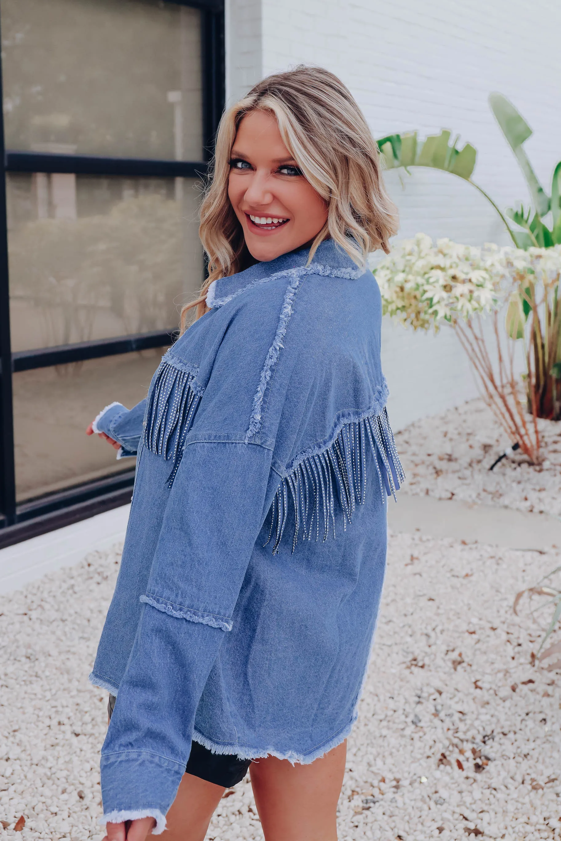 Fringe Denim Shacket