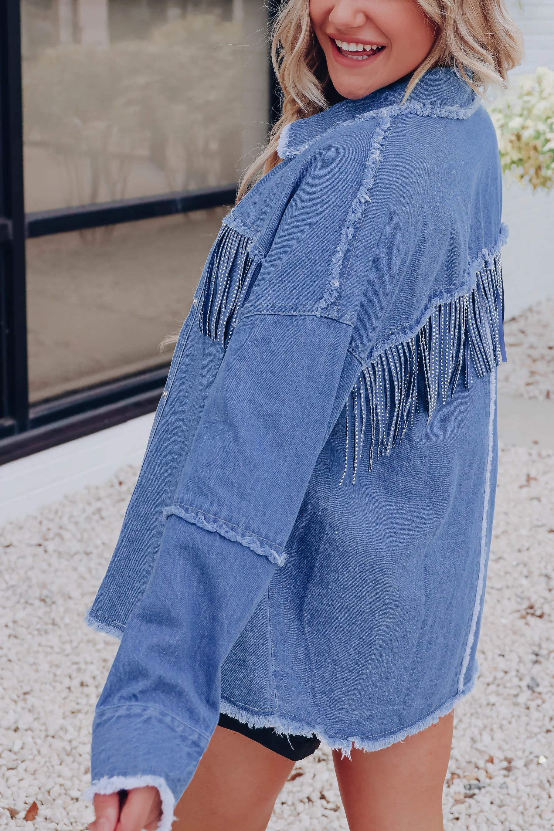 Fringe Denim Shacket