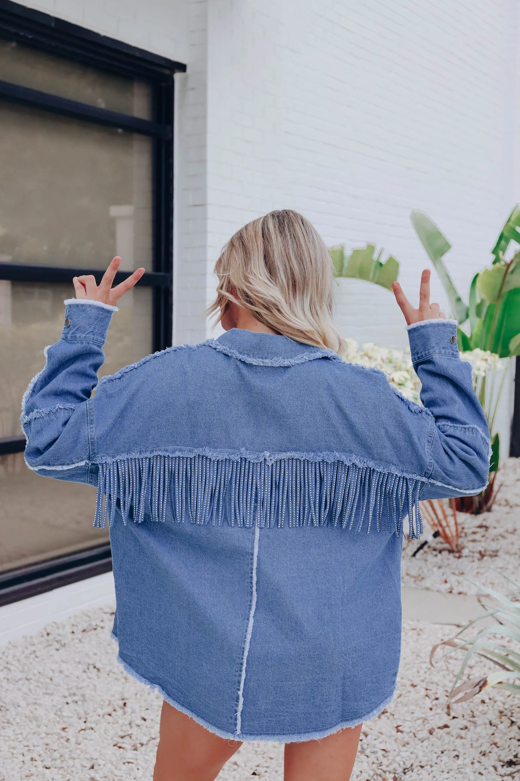 Fringe Denim Shacket