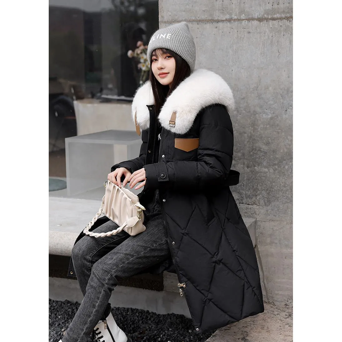 Fur Collar Thickened Puffer Coat