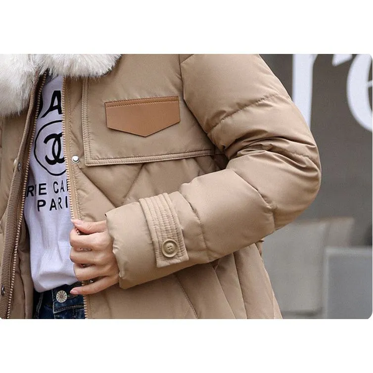 Fur Collar Thickened Puffer Coat