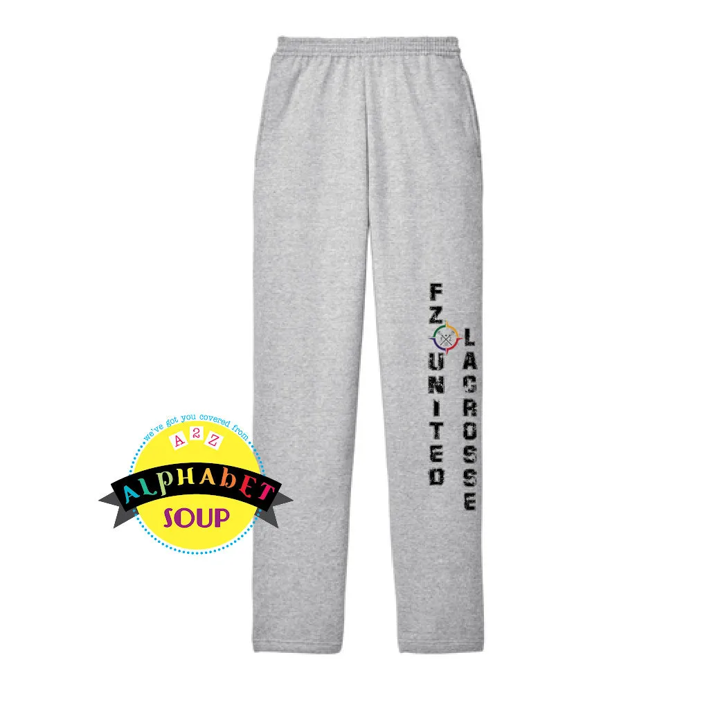 FZ United GIRLS High School Lacrosse Open Bottom Cuff Sweatpants