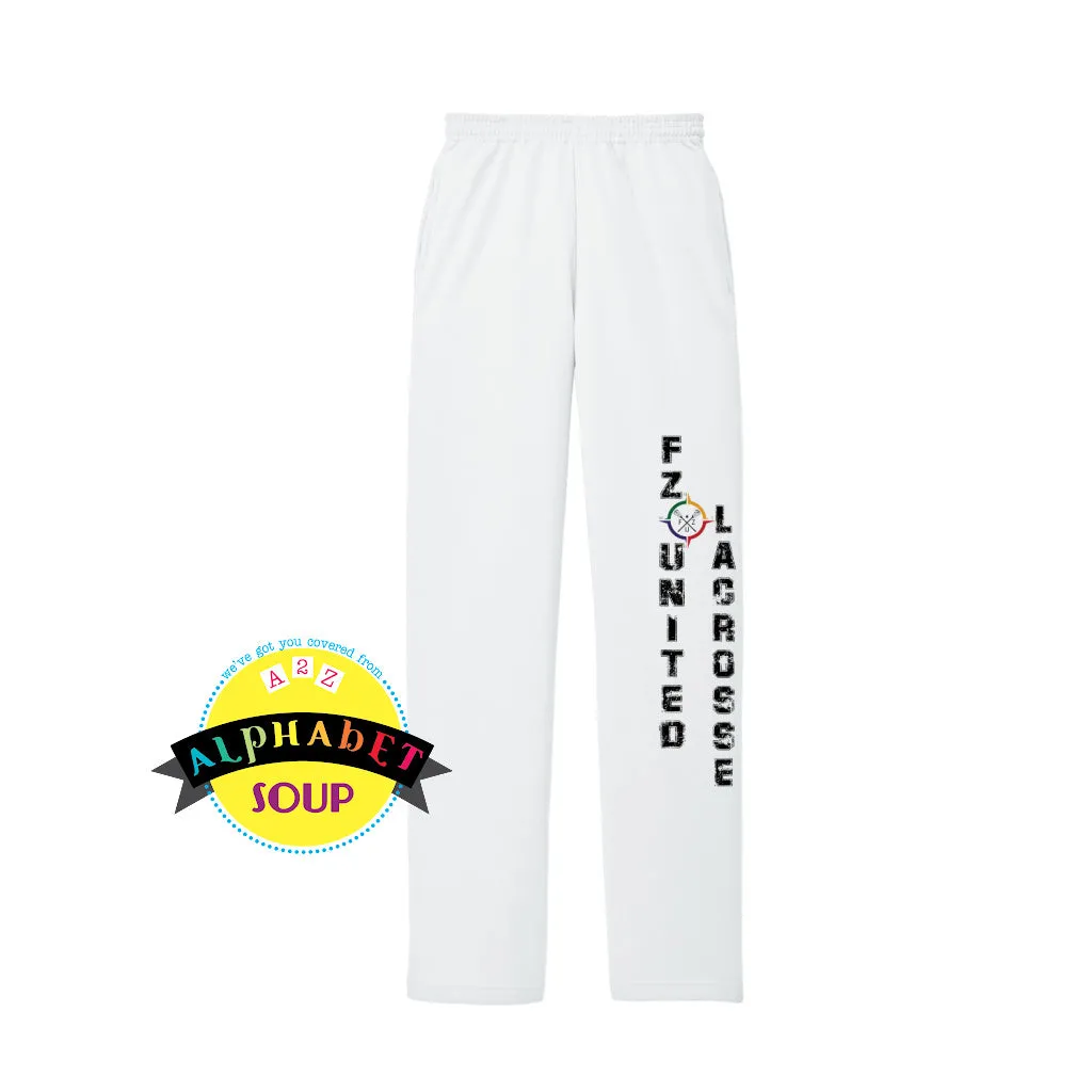 FZ United GIRLS High School Lacrosse Open Bottom Cuff Sweatpants