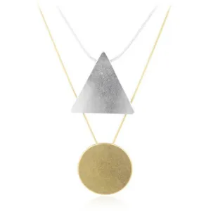 Geo Circle Triangle Long Necklace