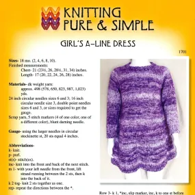 Girl's A-Line Dress by Knitting