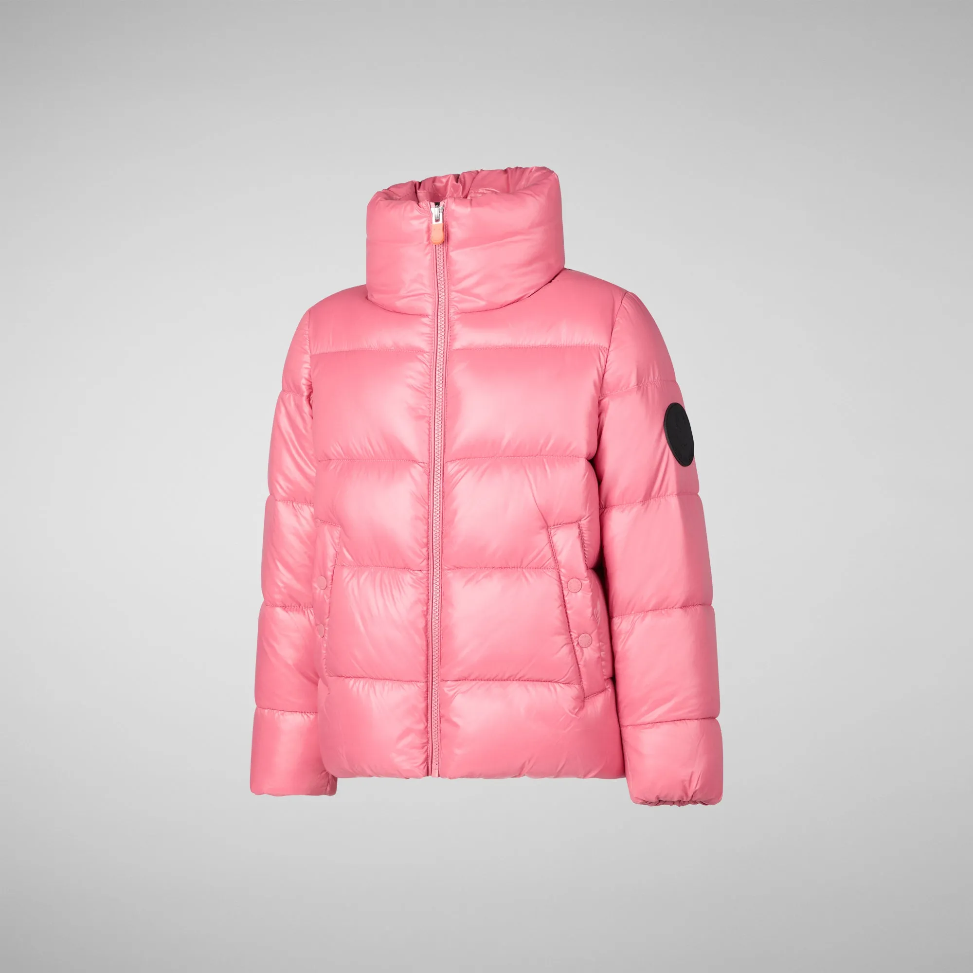 Girls' animal free puffer jacket Jaci in bloom pink