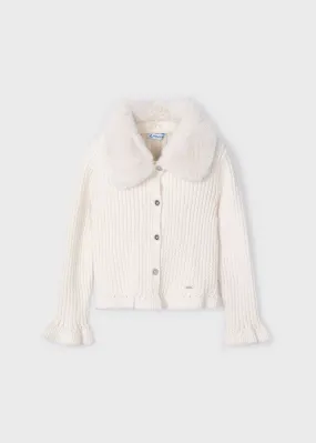 Girls Faux Fur Cardigan