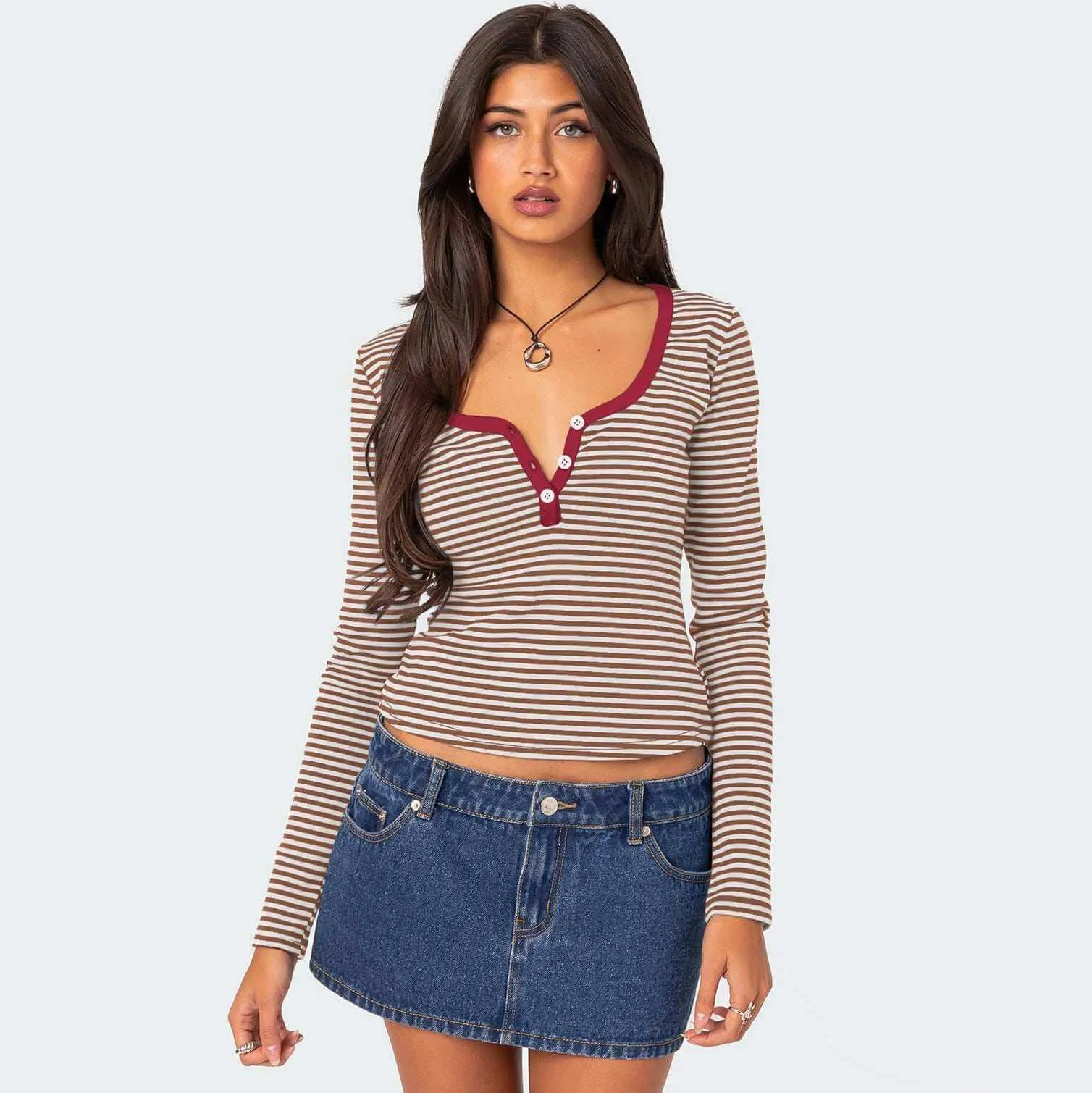 Glow Chic's Contrast Color Striped Sweater