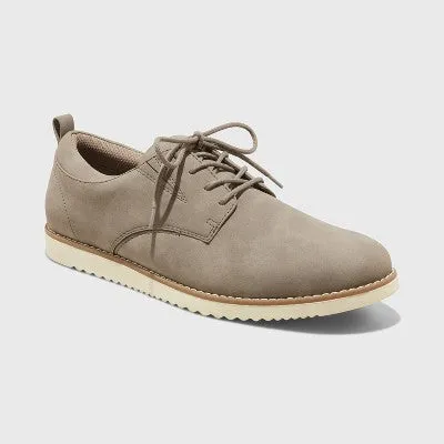 Goodfellow & Co Men's Lace-Up Casual Oxford Sneakers Faux-Suede Extra Padding