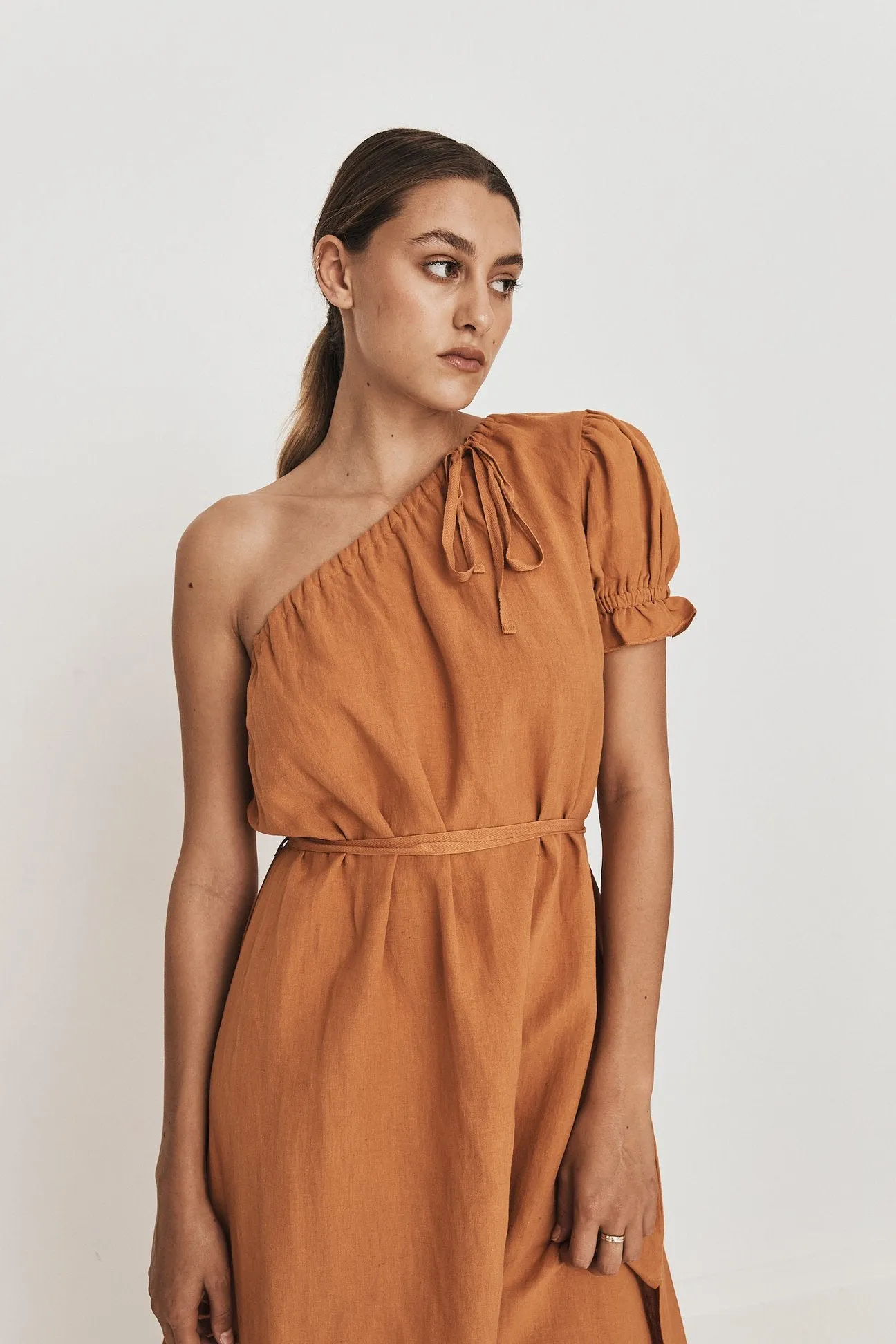 Greca Gown in Burnt Orange