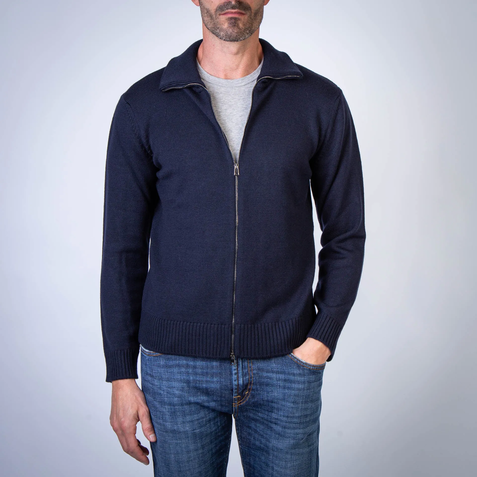 GRP FIRENZE SWEATER TEC 7.04 ZIP JACKET NIGHT BLU