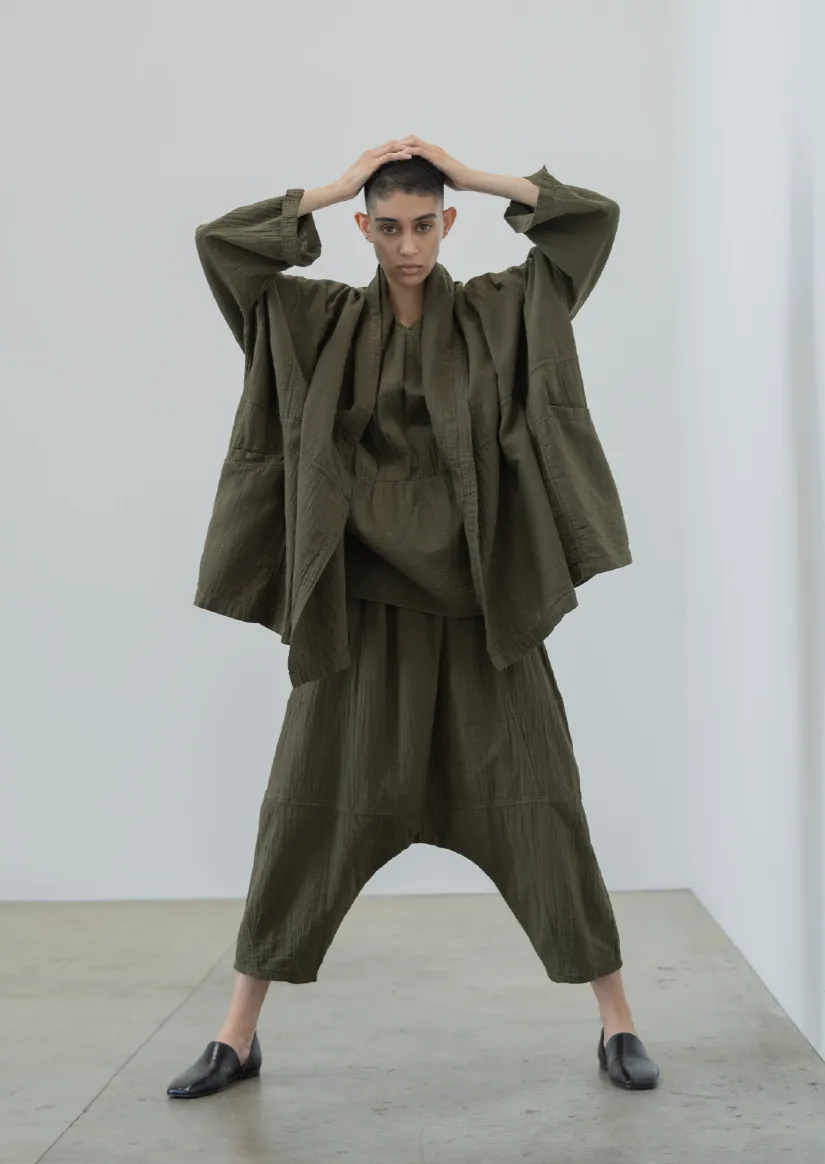 Haori Coat, Hunter Green