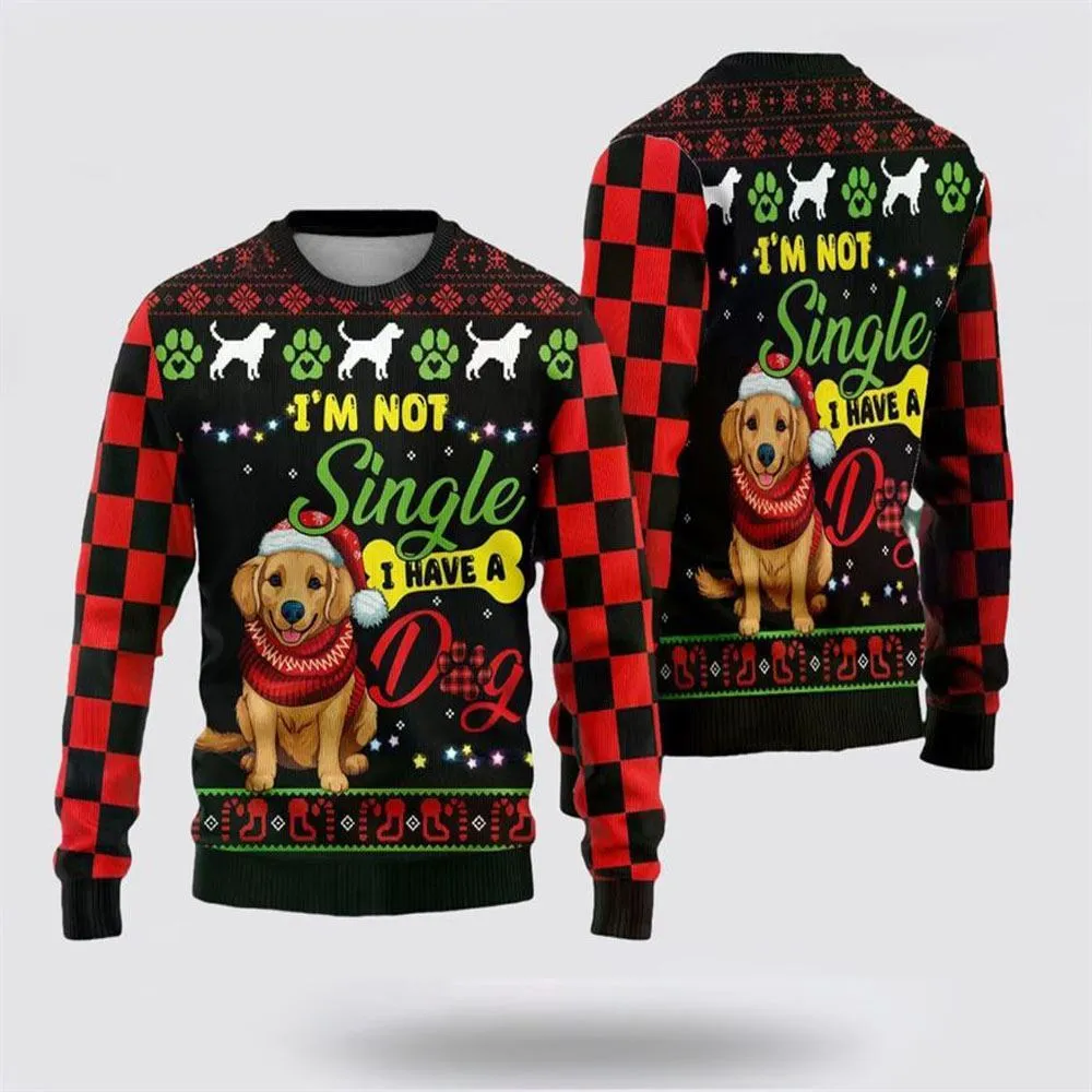 Happy Golden Dog Ugly Christmas Sweater For Men And Women, Gift For Christmas, Best Winter Christmas Outfit