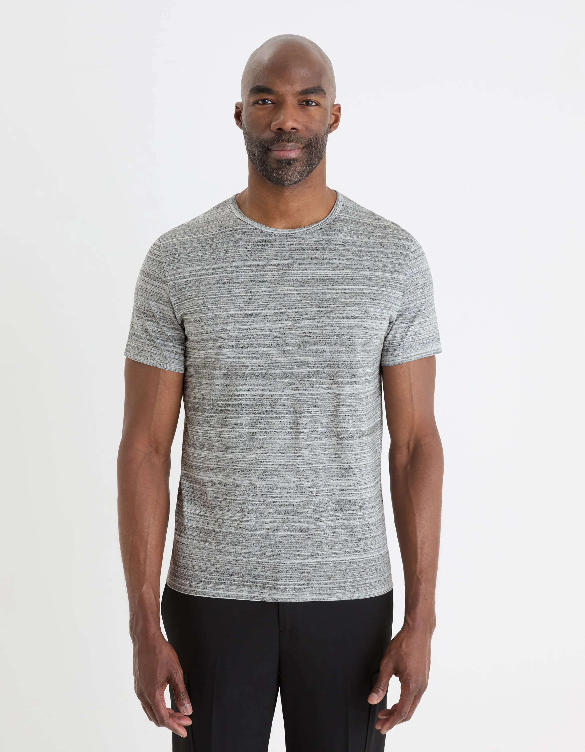 Heathered T-shirt With straight cut and round neck