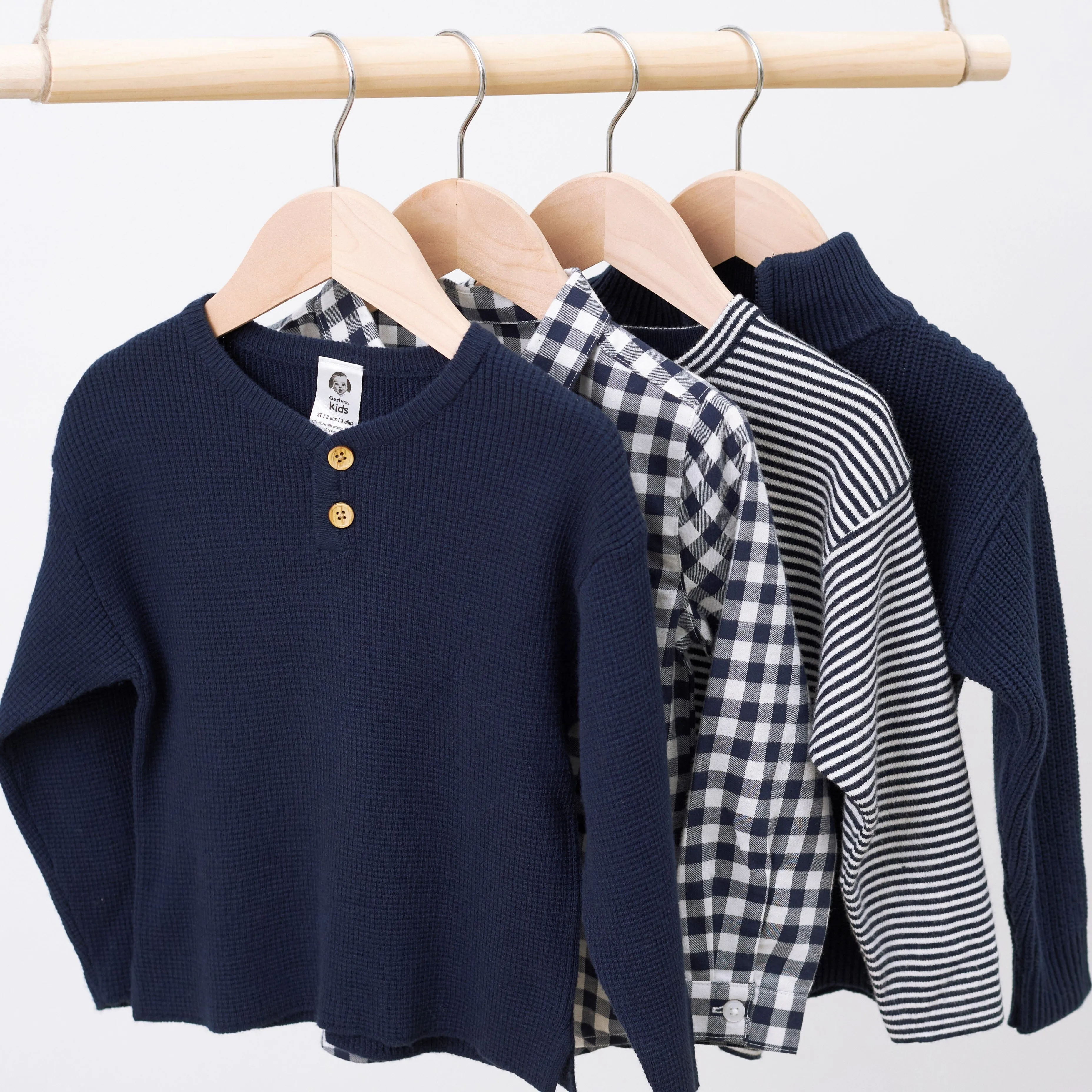 Infant & Toddler Boys Blue Henley Sweater