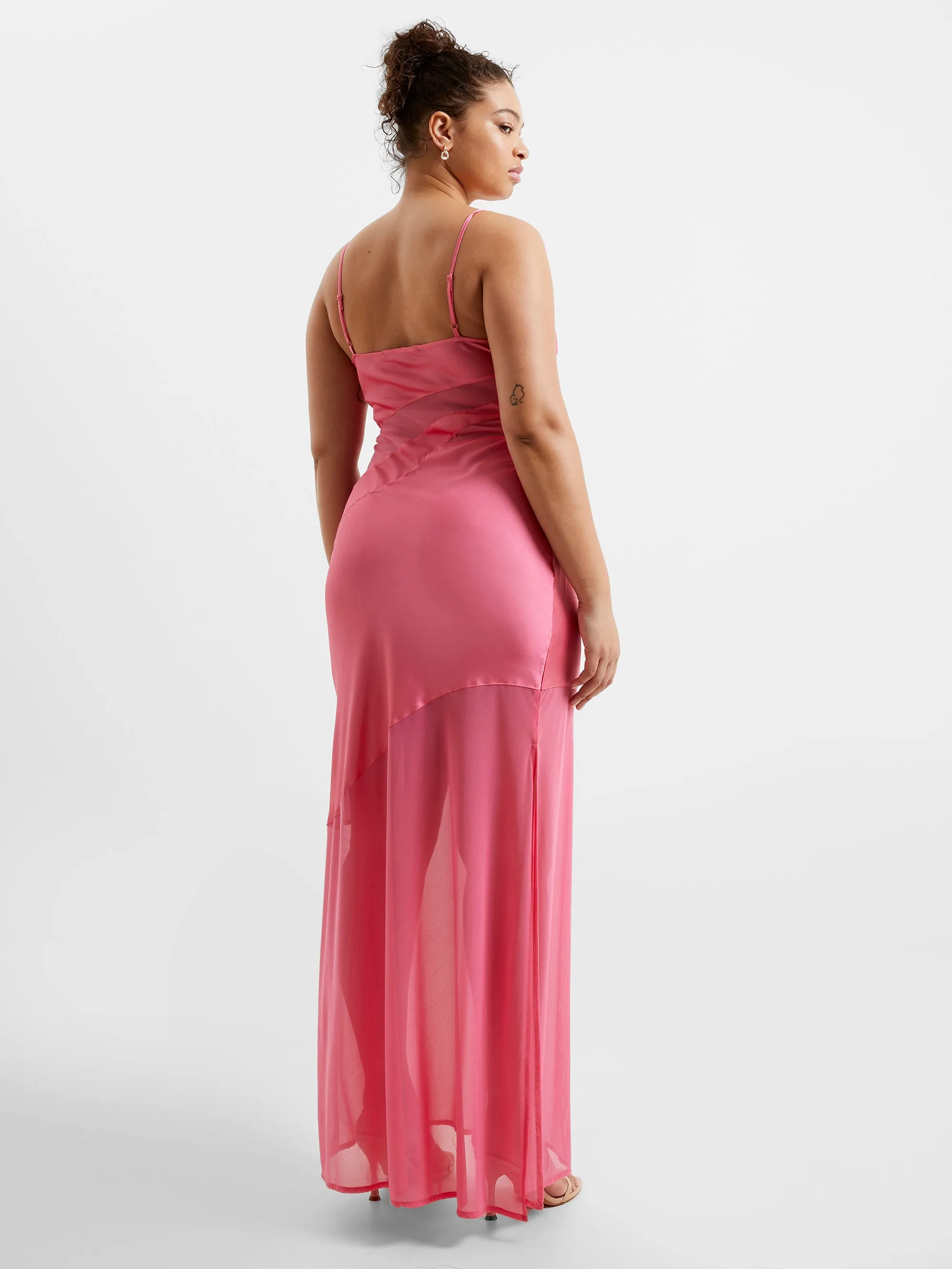 Inu Satin Strappy Maxi Dress