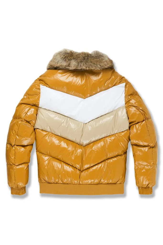 Jordan Craig NYLON COLOR BLOCK PUFFER JACKET Men’s - WHEAT