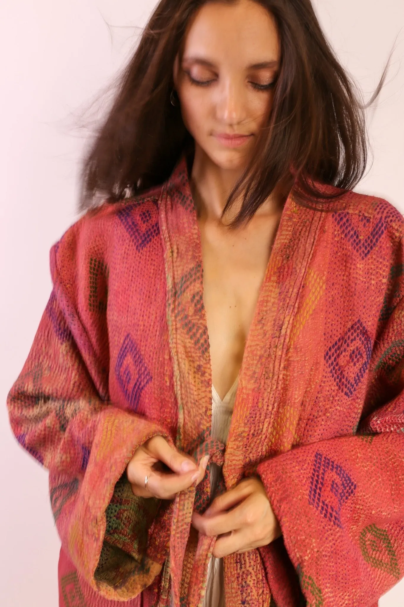 KANTHA FABRIC KIMONO JACKET VALESSA