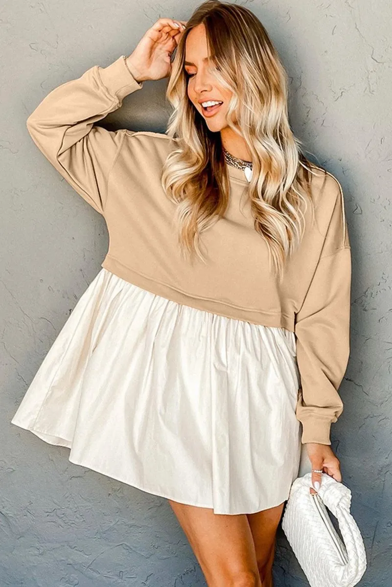 Kasey Poplin Sweatshirt Mini Dress