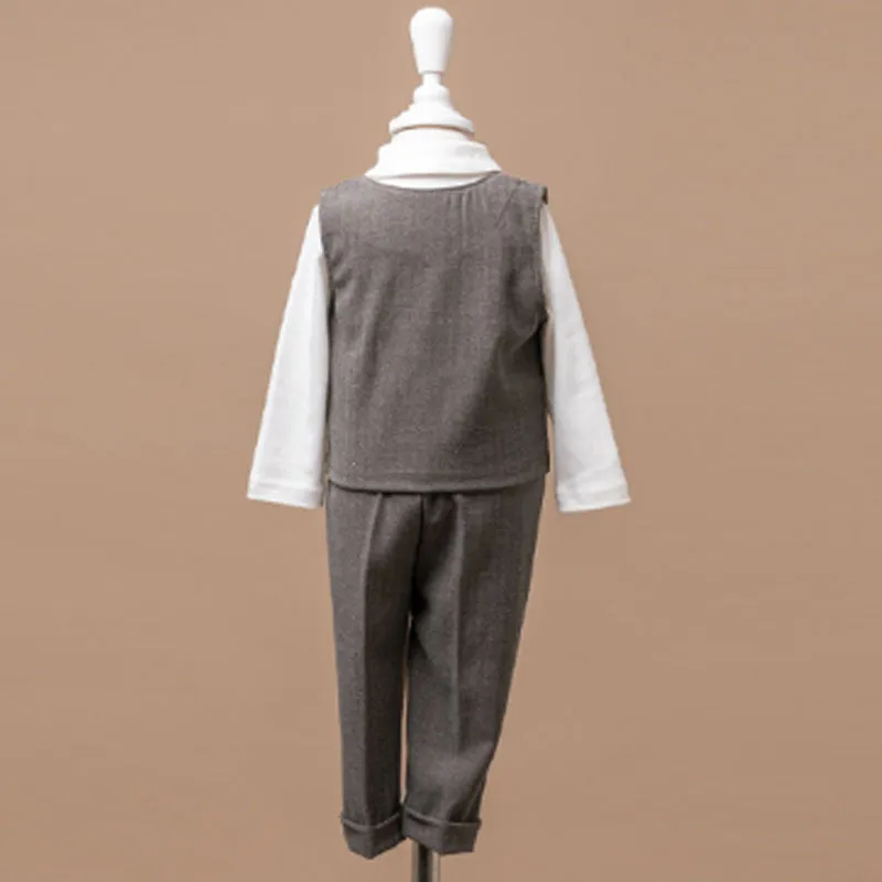 Korean Wyman Suit Set (Vest Shirt Pants)