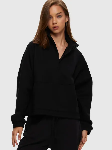 Kuwalla Oversized Half Zip Sweatshirt