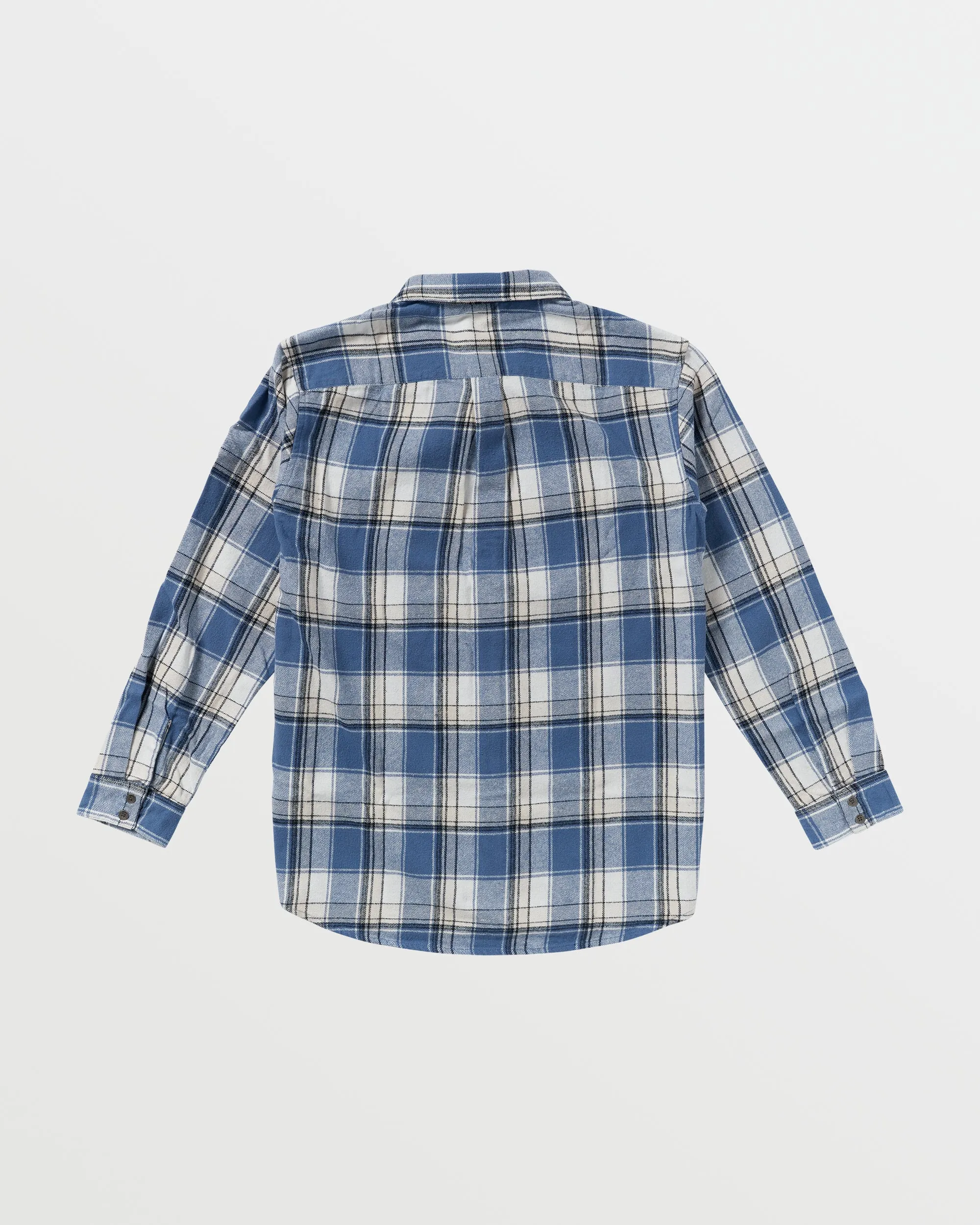 Let It Go Long Sleeve Flannel Shirt - Bijou Blue Forrest Plaid