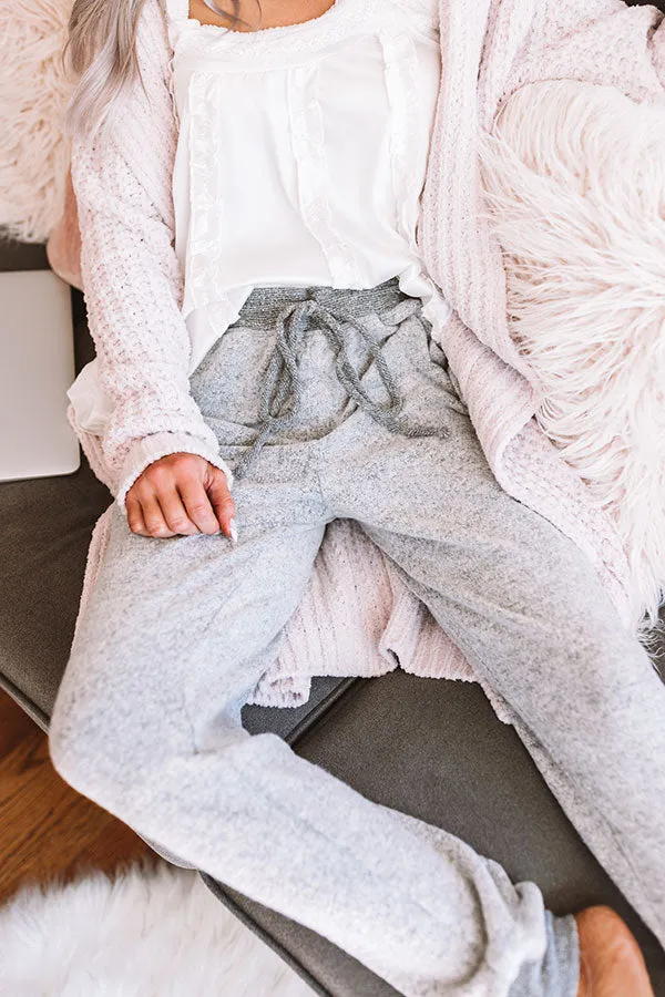 Let The Cozy Times Roll Joggers In Grey