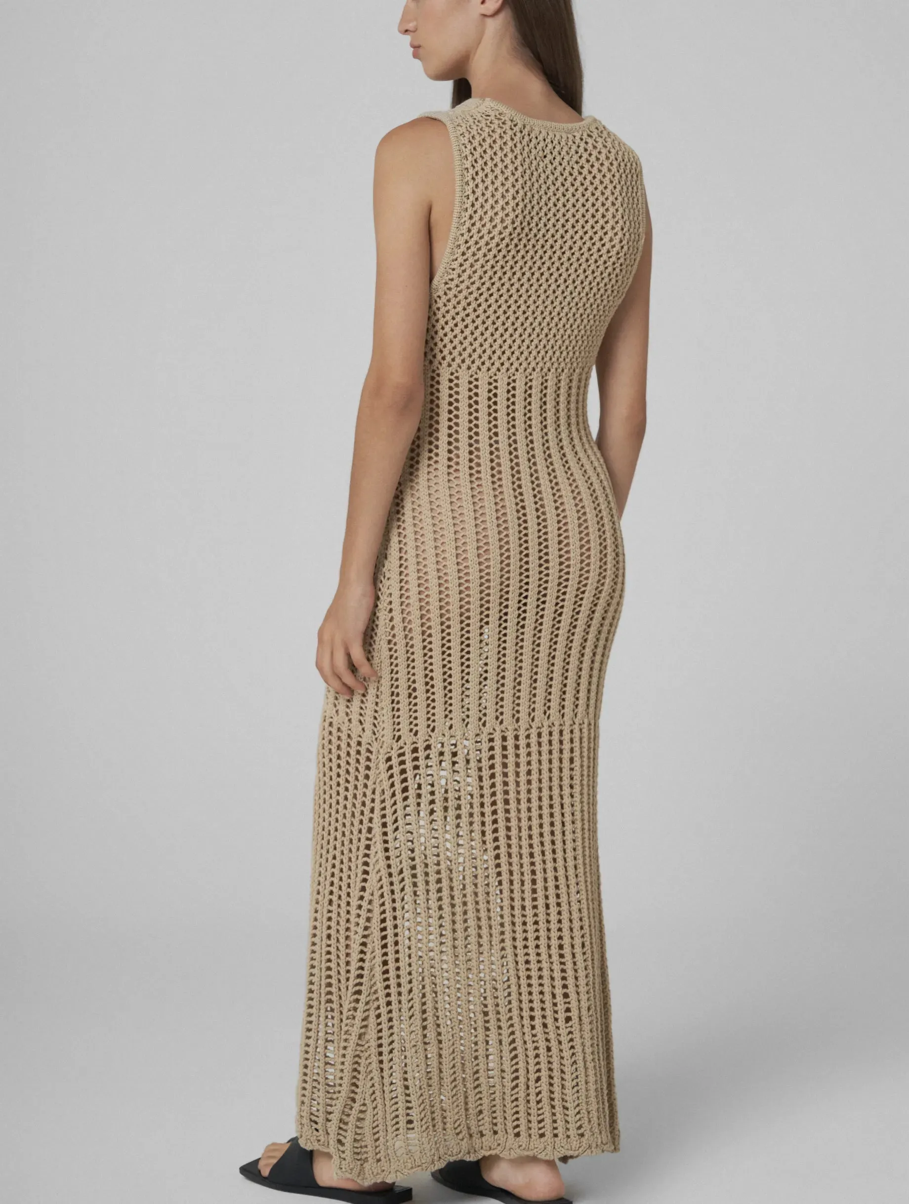 LILA Open-knit maxi-dress