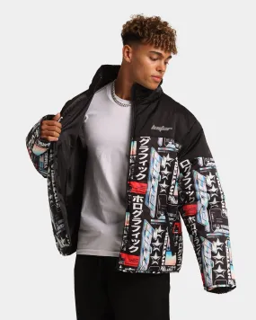 Loiter Constellation Puffer Jacket Black/Multi-Coloured