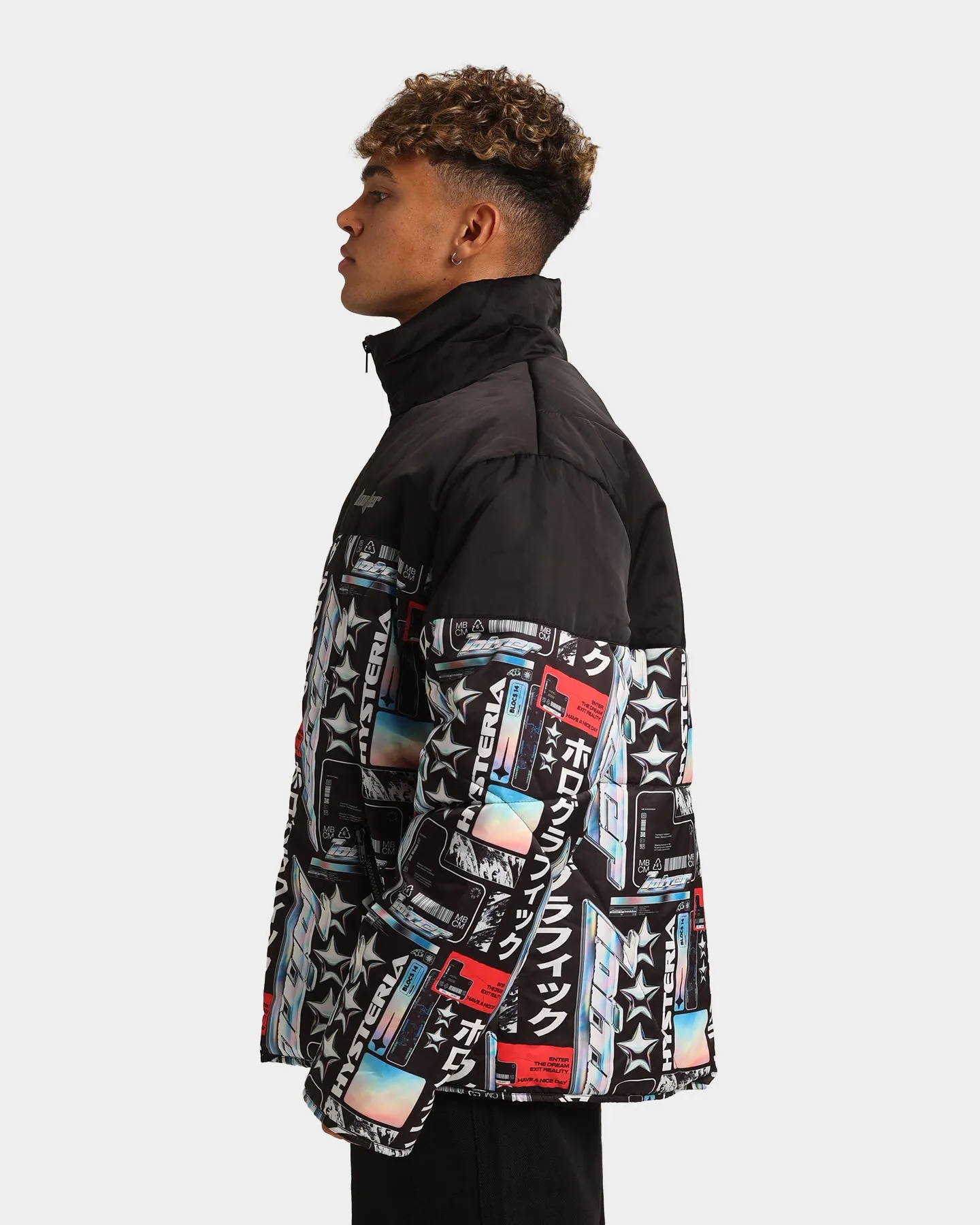 Loiter Constellation Puffer Jacket Black/Multi-Coloured