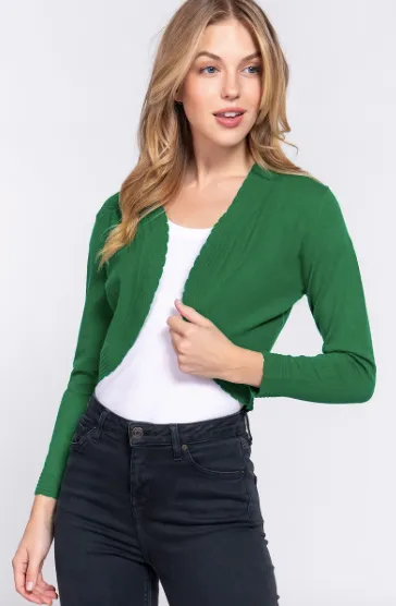 Long Sleeve Scalloped Bolero