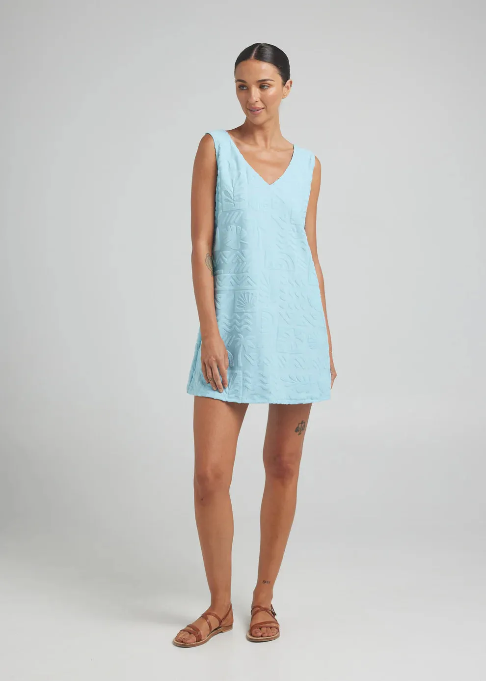 Mai Tai V Tunic Dress - Skylight