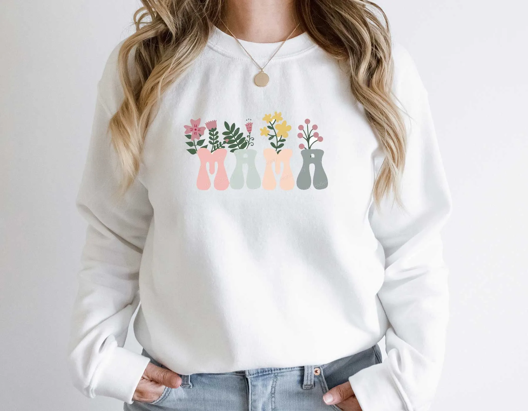 MAMA , Mom Sweatshirt, Mom Sweater, Mama Sweater, Crewneck Sweater, Gift for Mom