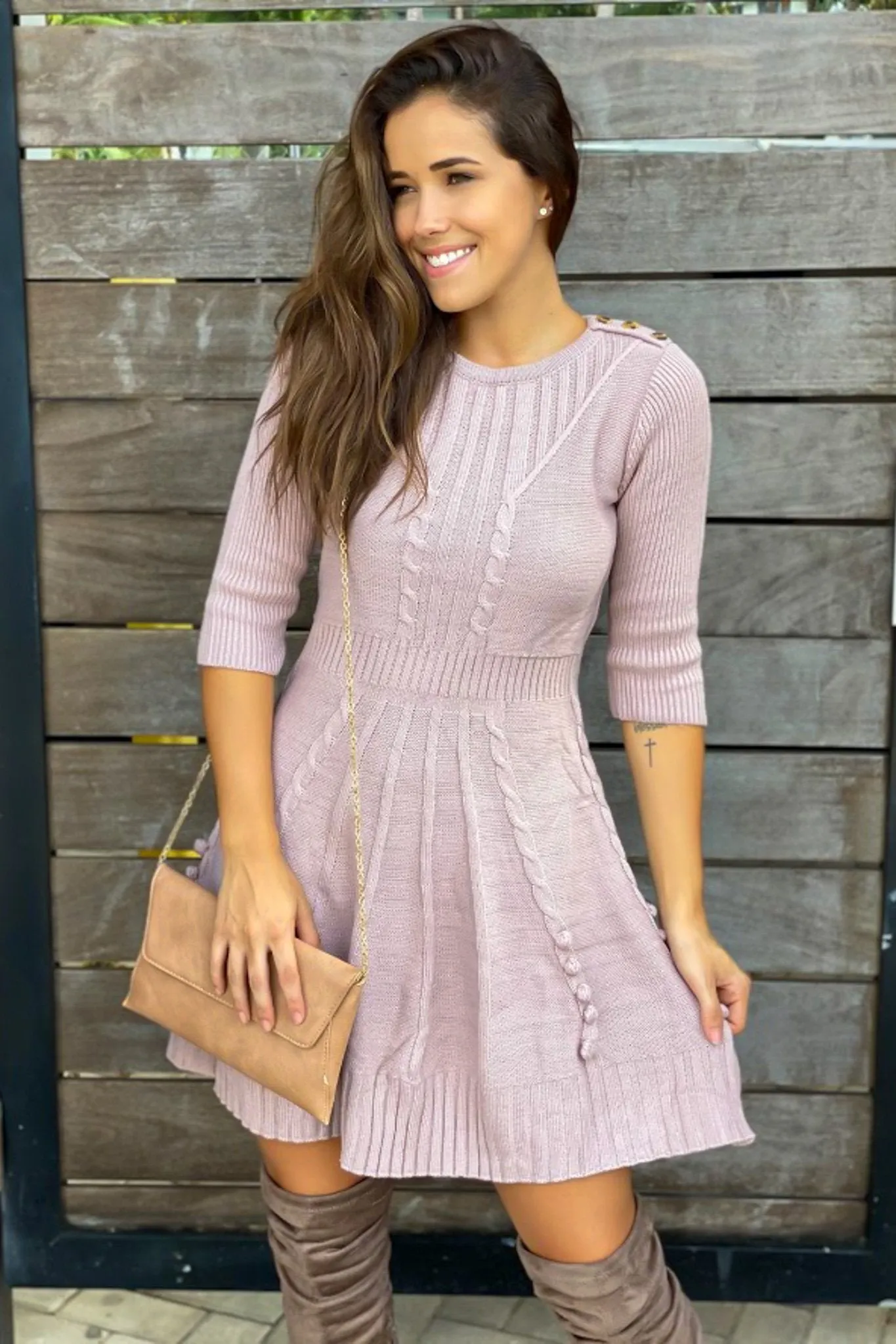 Mauve Sweater Dress