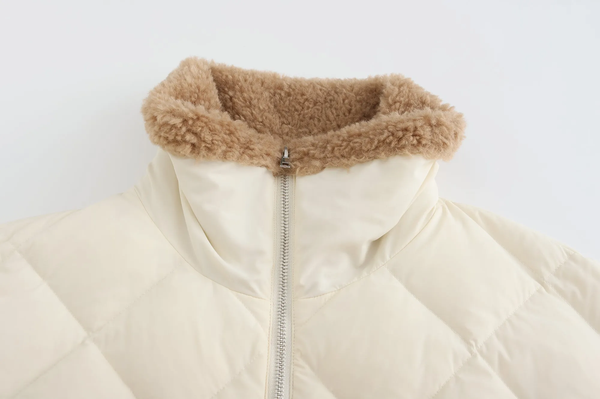 Maxi Teddy Down Jacket - Ivory