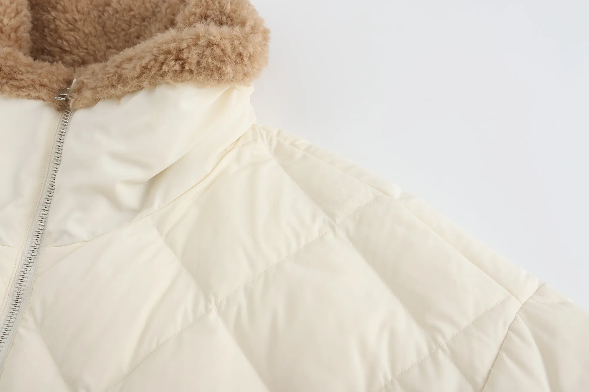 Maxi Teddy Down Jacket - Ivory