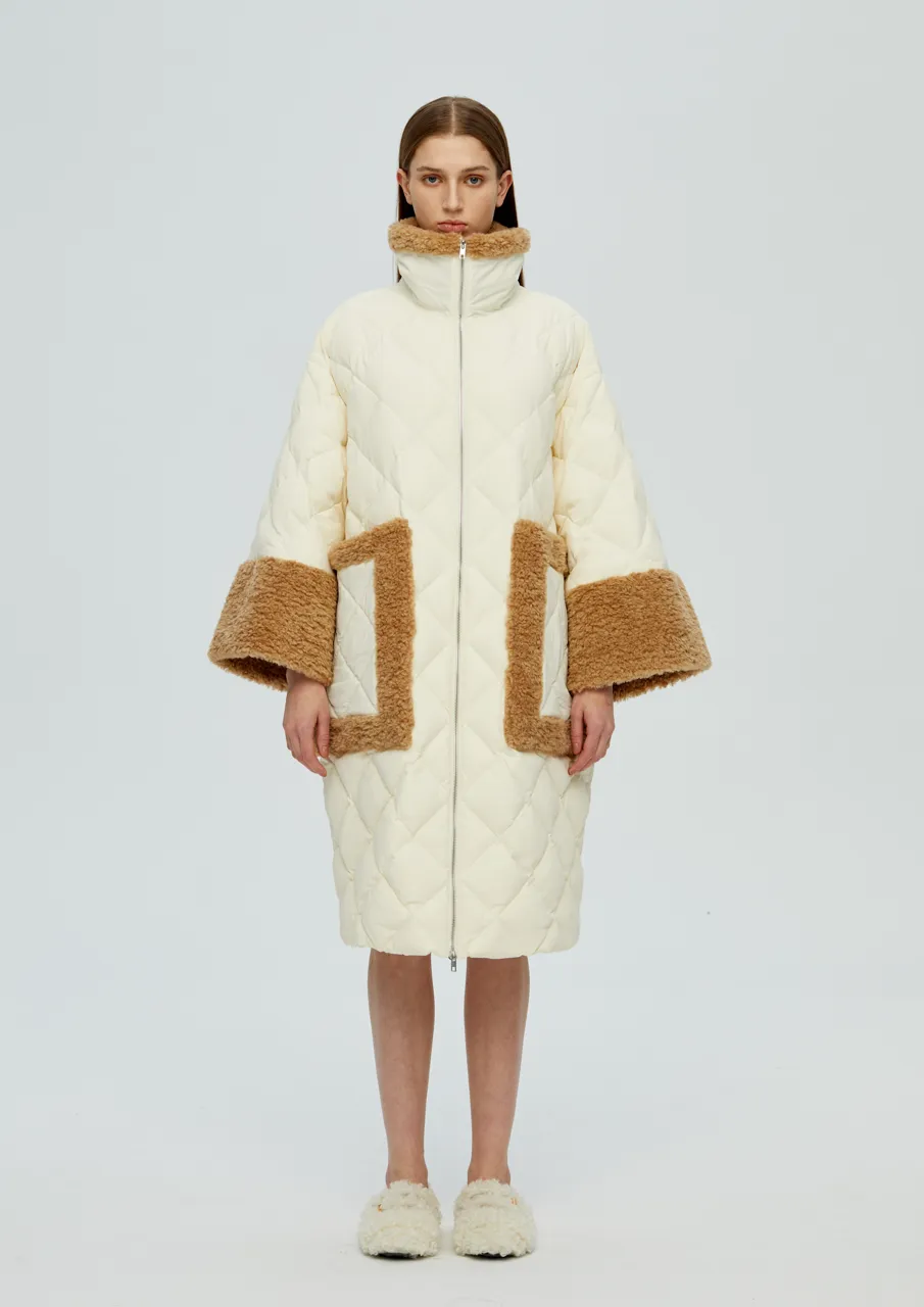 Maxi Teddy Down Jacket - Ivory