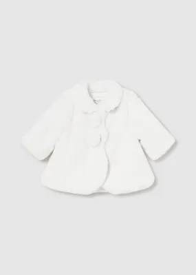 MAY White Faux Fur Coat