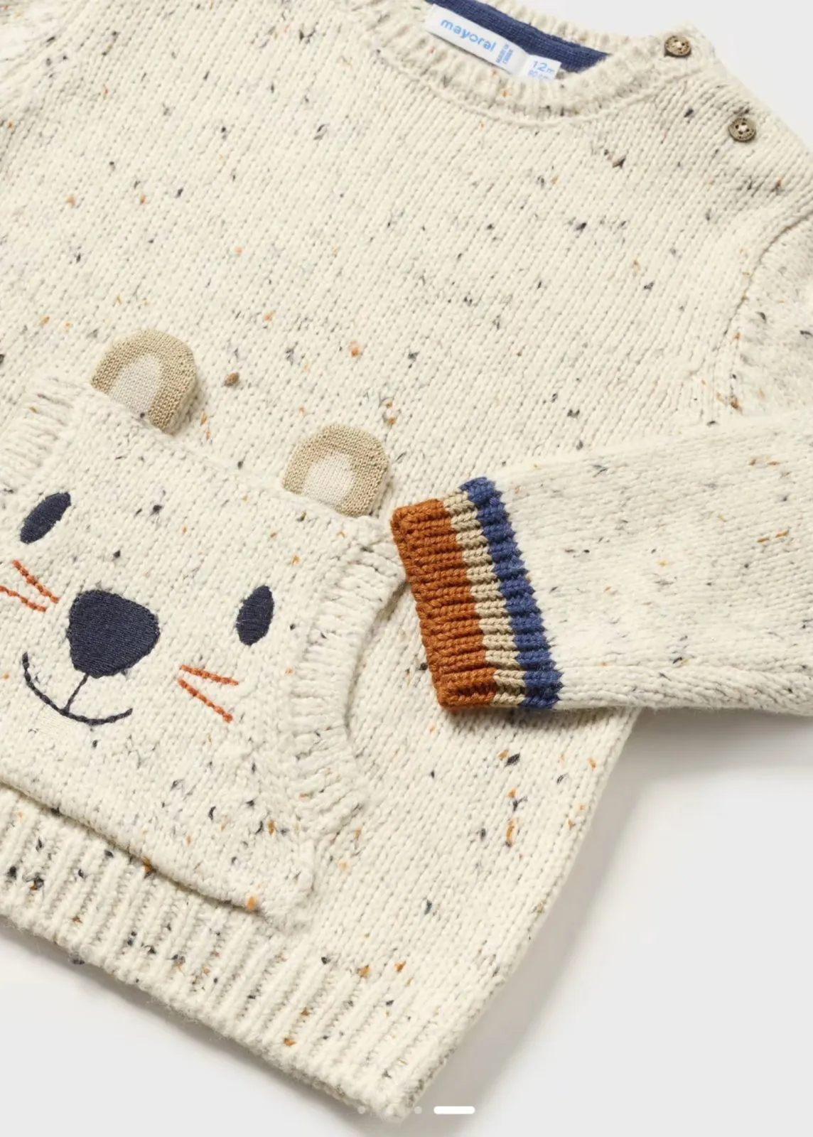 Mayoral Baby & Toddler Boys Speckled Bear Face Sweater